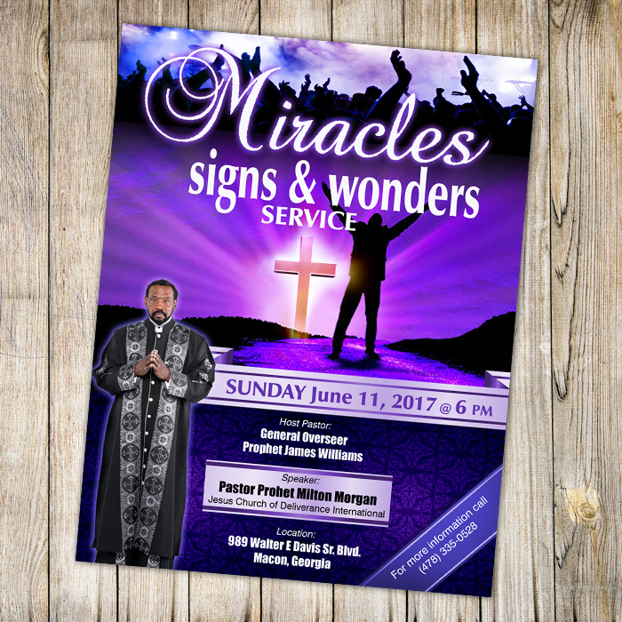 Miracles Signs and Wonder - A+ Print Shop flyers 