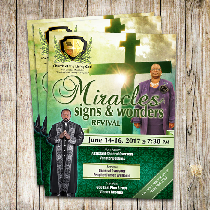 Miracles Signs and Wonders flyer