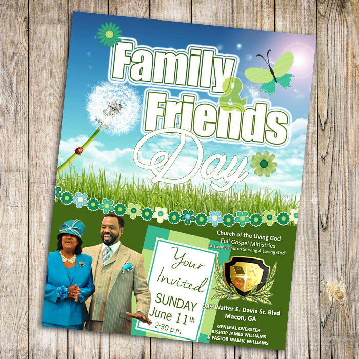 Family And Friends Day Flyer Template Printable Calendar Blank