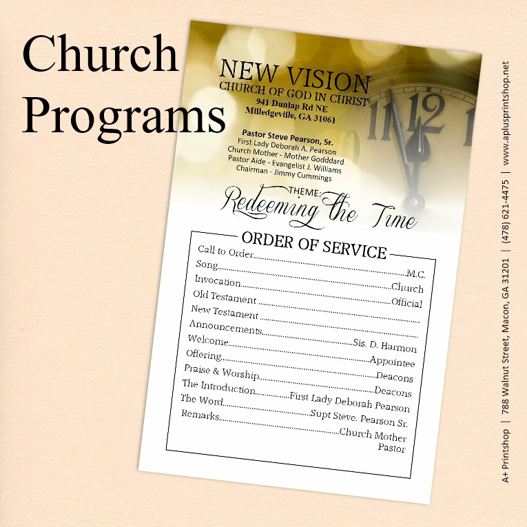 Free printable programs for church